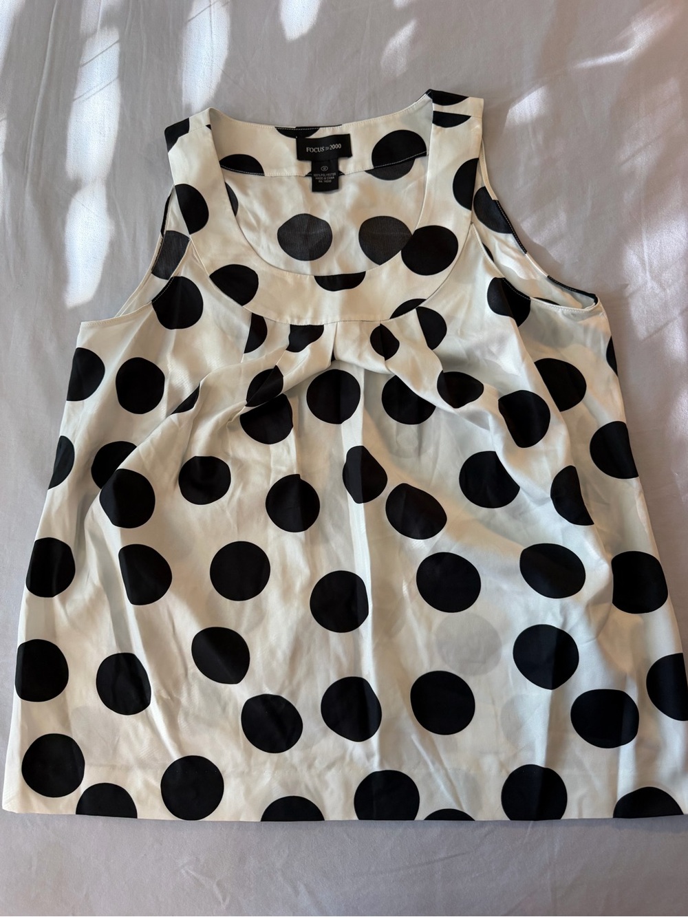 Focus 2000 Black and White Polka Dot Tank Top